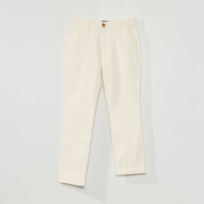 Pantalon chino regular blanc