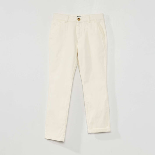 Pantalon chino regular blanc