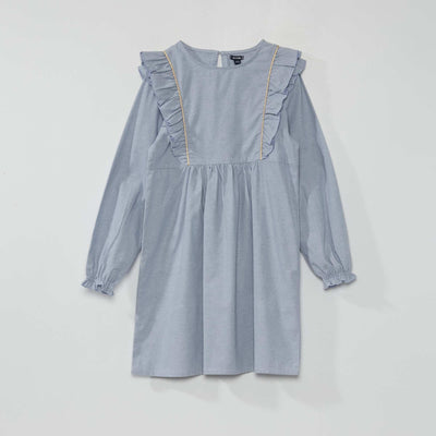 Robe en chambray Bleu