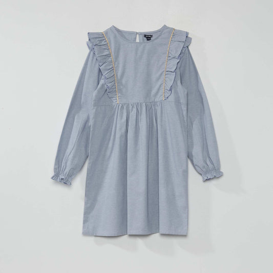 Robe en chambray Bleu