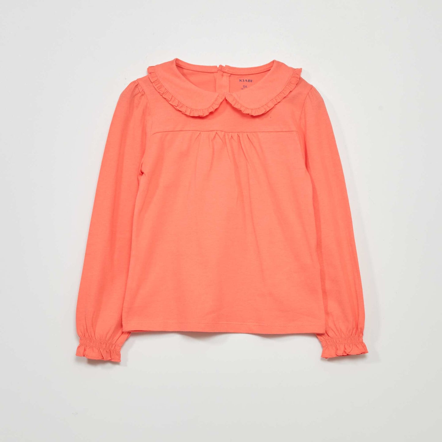 T-shirt en jersey avec col fantaisie orange