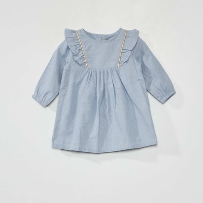 Robe en coton Bleu