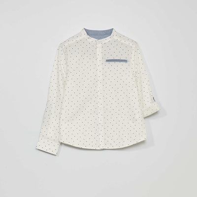 Chemise pur coton à motif BLANC