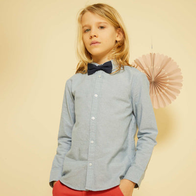 Ensemble chemise + nœud papillon Bleu