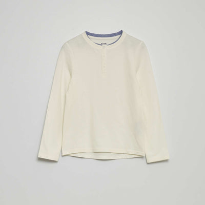 Polo en piqué de coton blanc