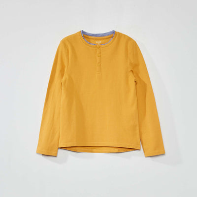 Polo en piqué de coton Jaune