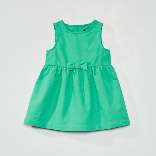 Robe de cérémonie sans manches unie Vert