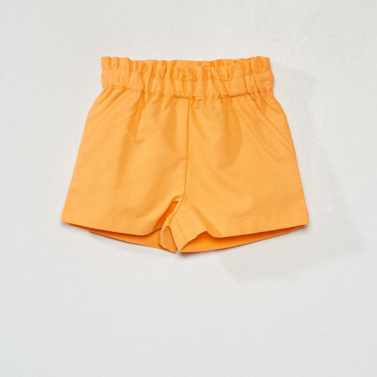 Short en coton orange abricot