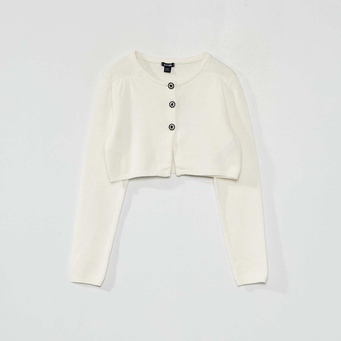 Gilet court en maille blanc