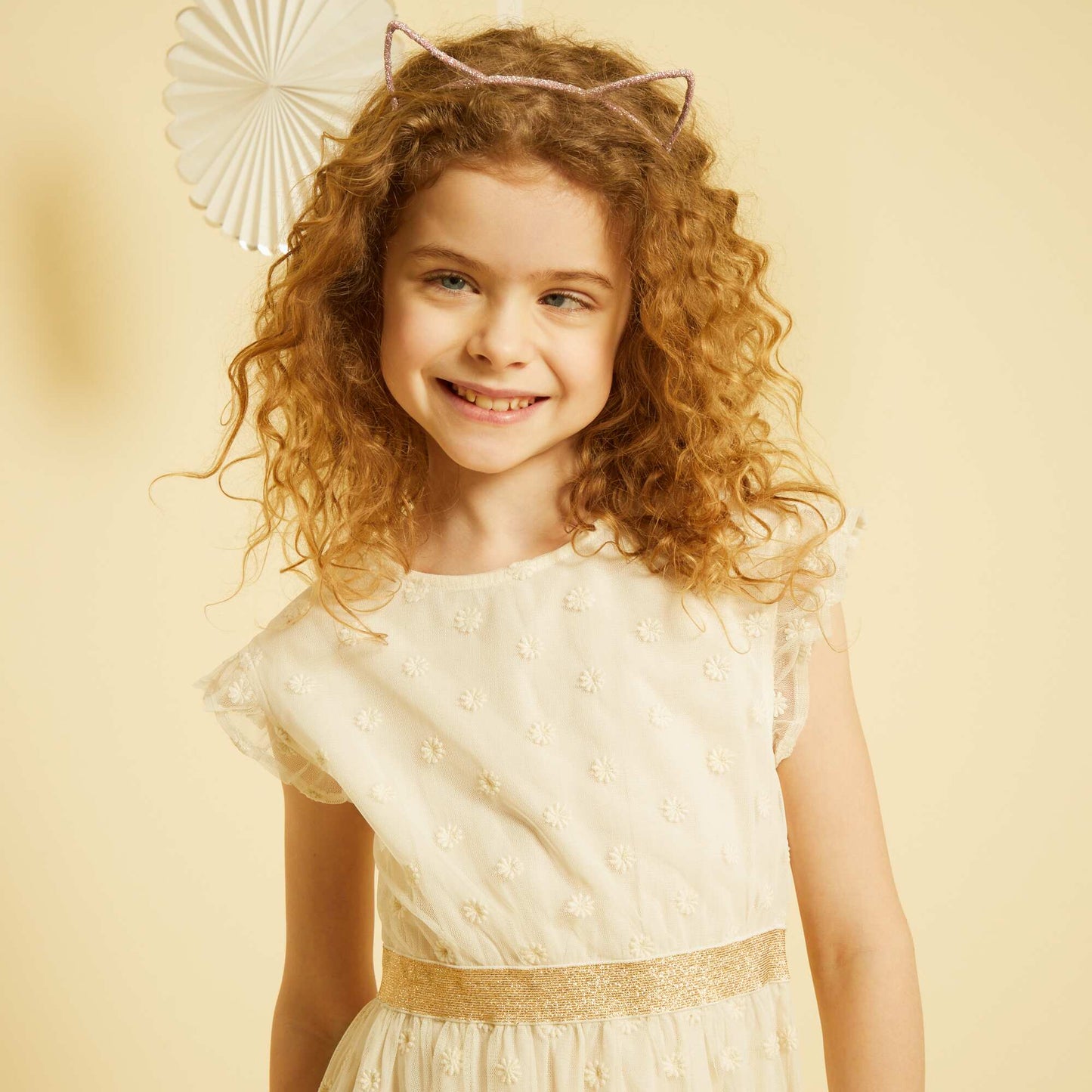 Robe en tulle de cérémonie Blanc