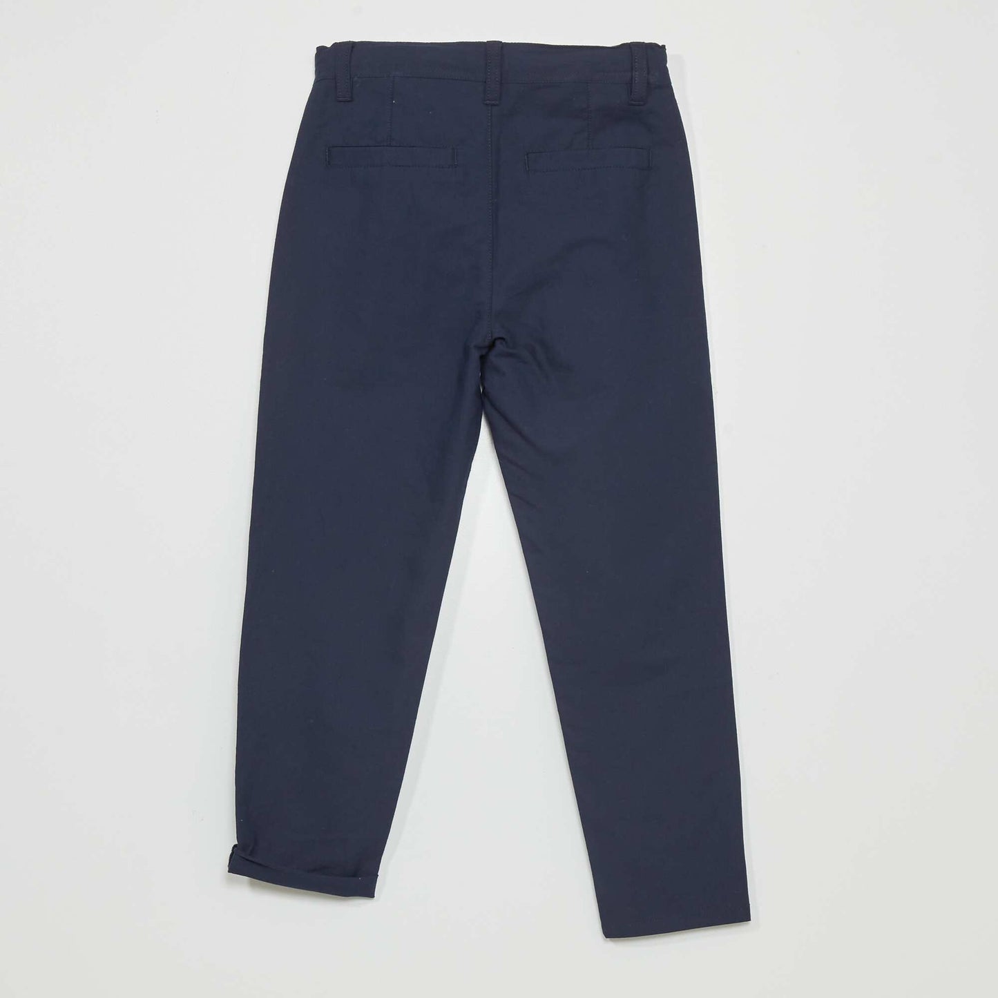 Pantalon en twill bleu noir