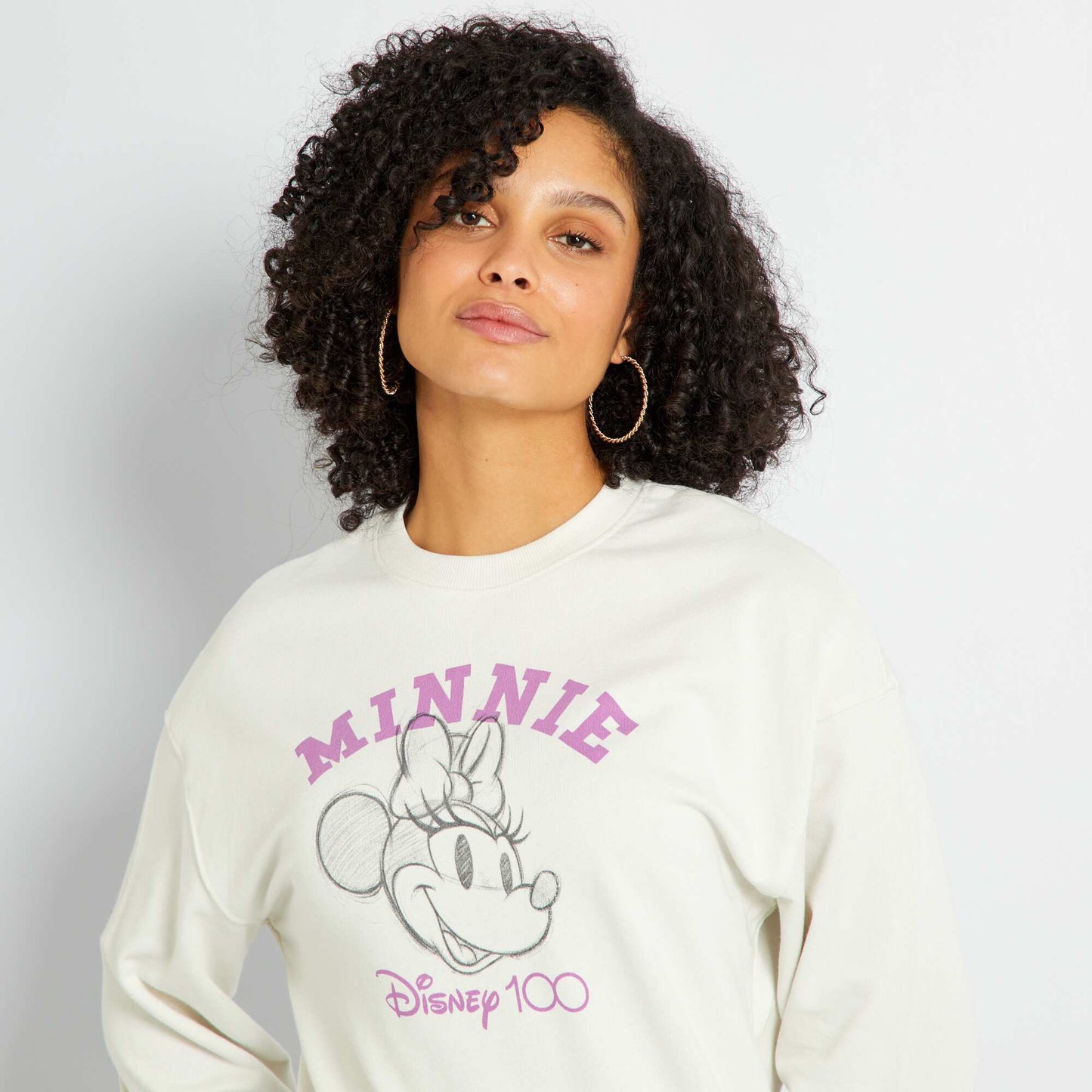 Sweat à col rond '100 ans Disney' Blanc