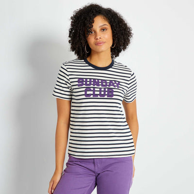 T-shirt manches courtes avec imprimé Blanc