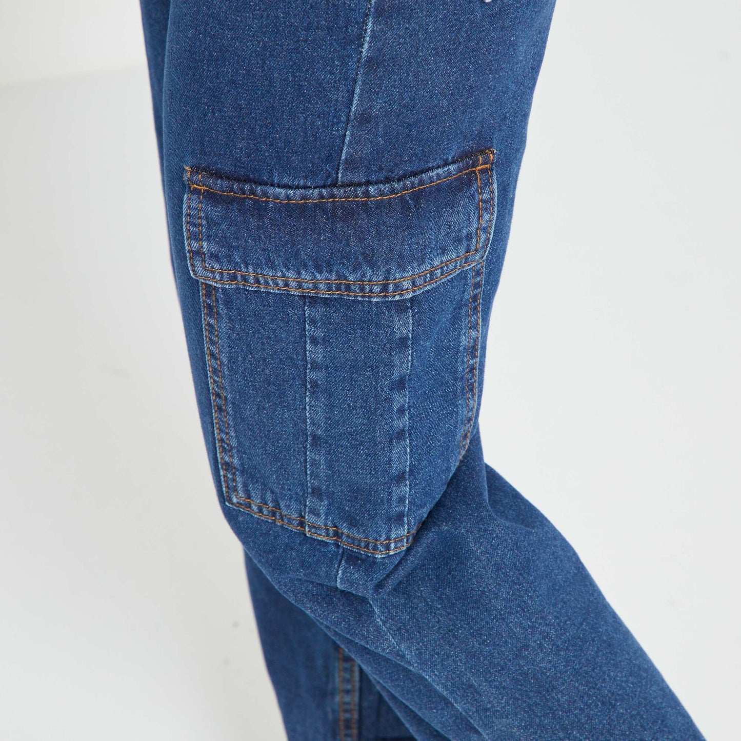 Pantalon baggy en denim Bleu