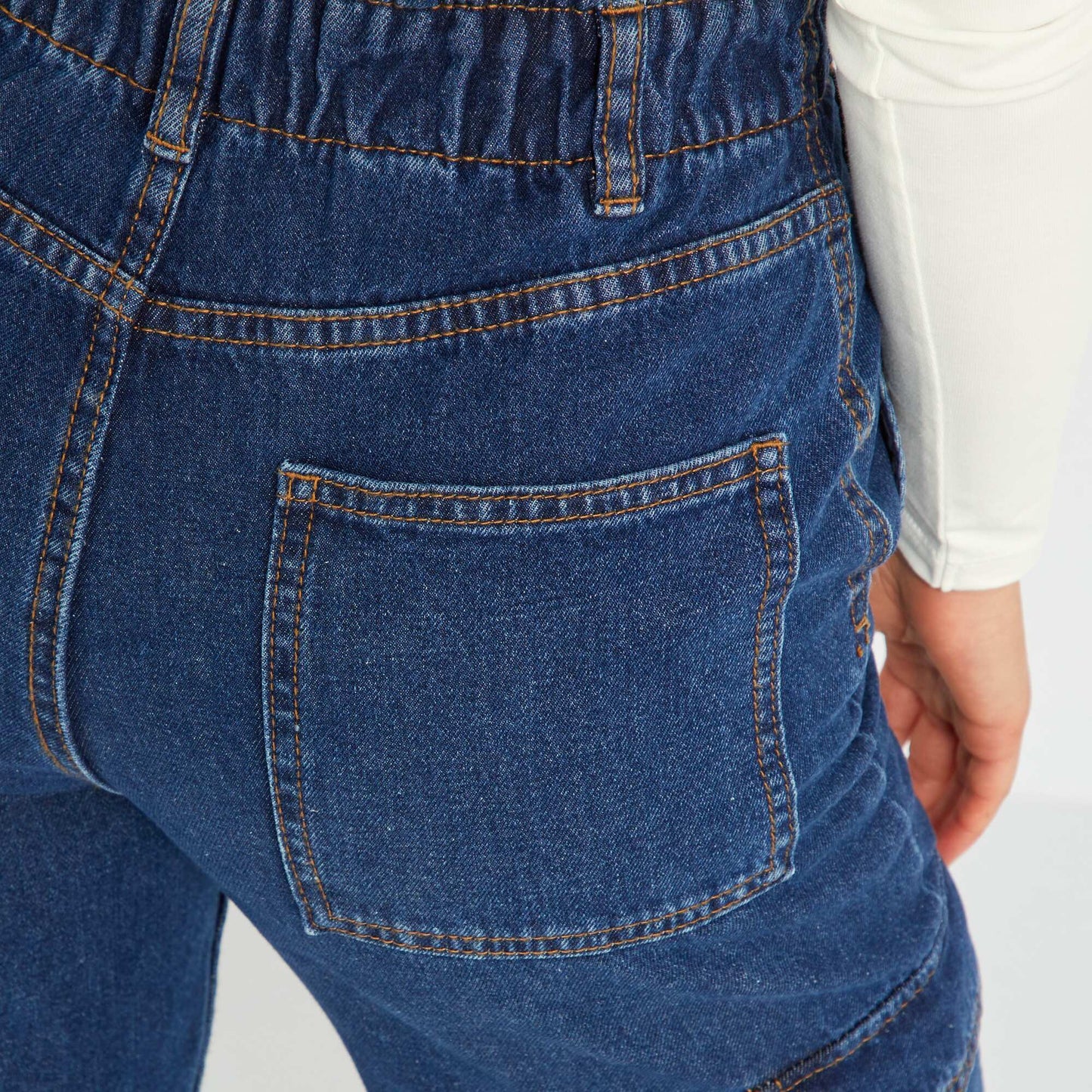 Pantalon baggy en denim Bleu