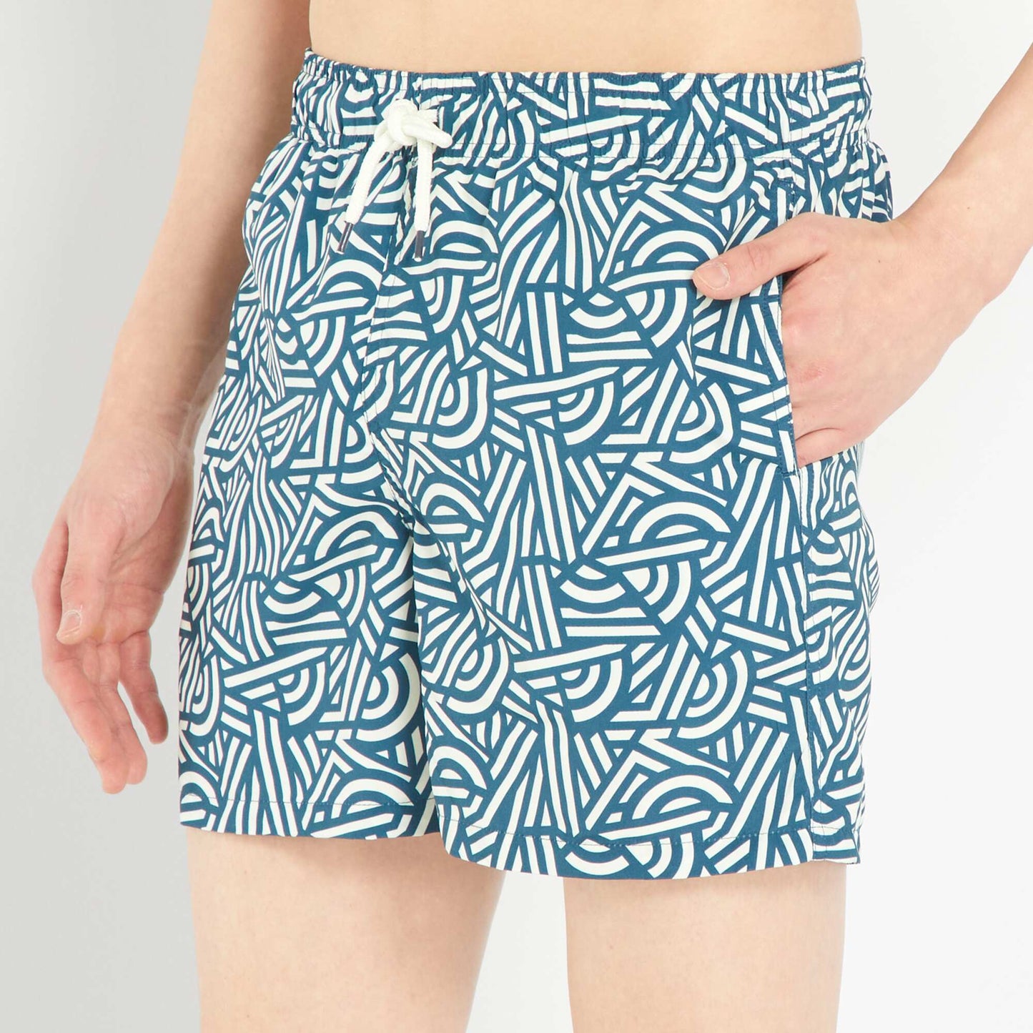 Short de bain avec imprimé Bleu