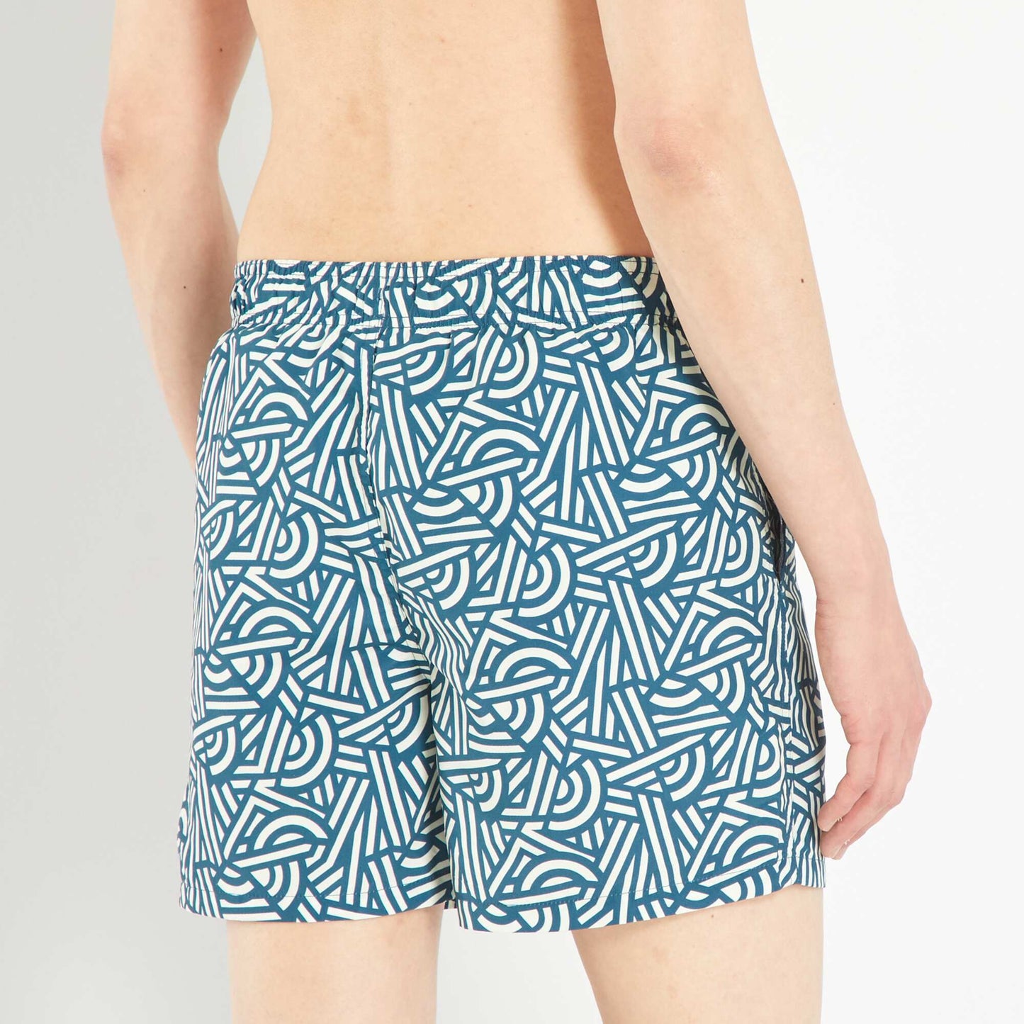 Short de bain avec imprimé Bleu