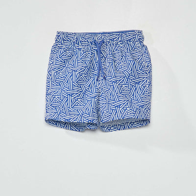 Short de bain avec imprimé Bleu