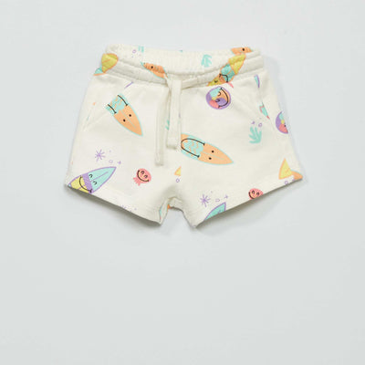 Short avec imprimé Blanc