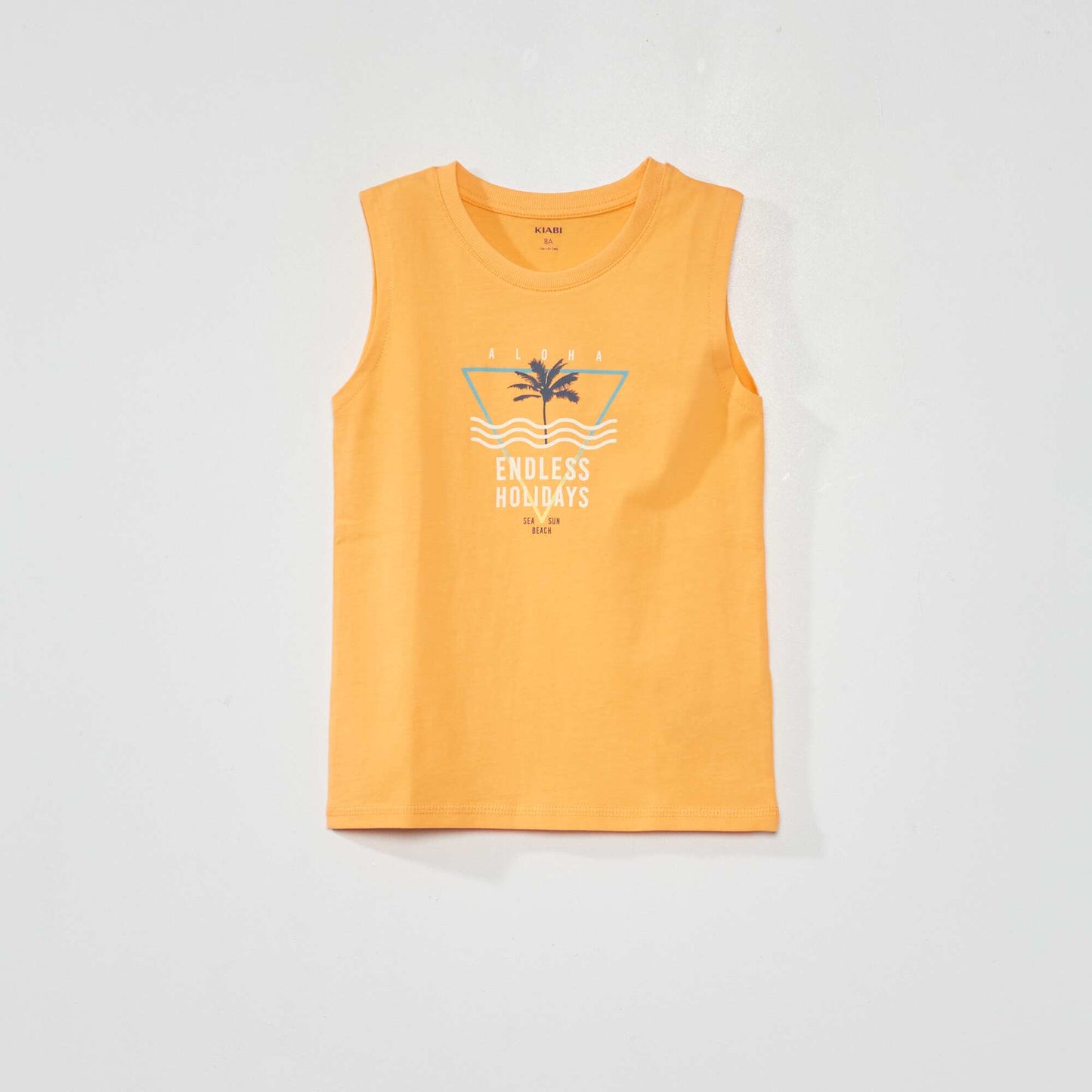 Débardeur en jersey avec imprimé Orange