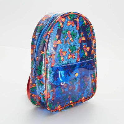 Sac à dos en transparence Bleu/rouge